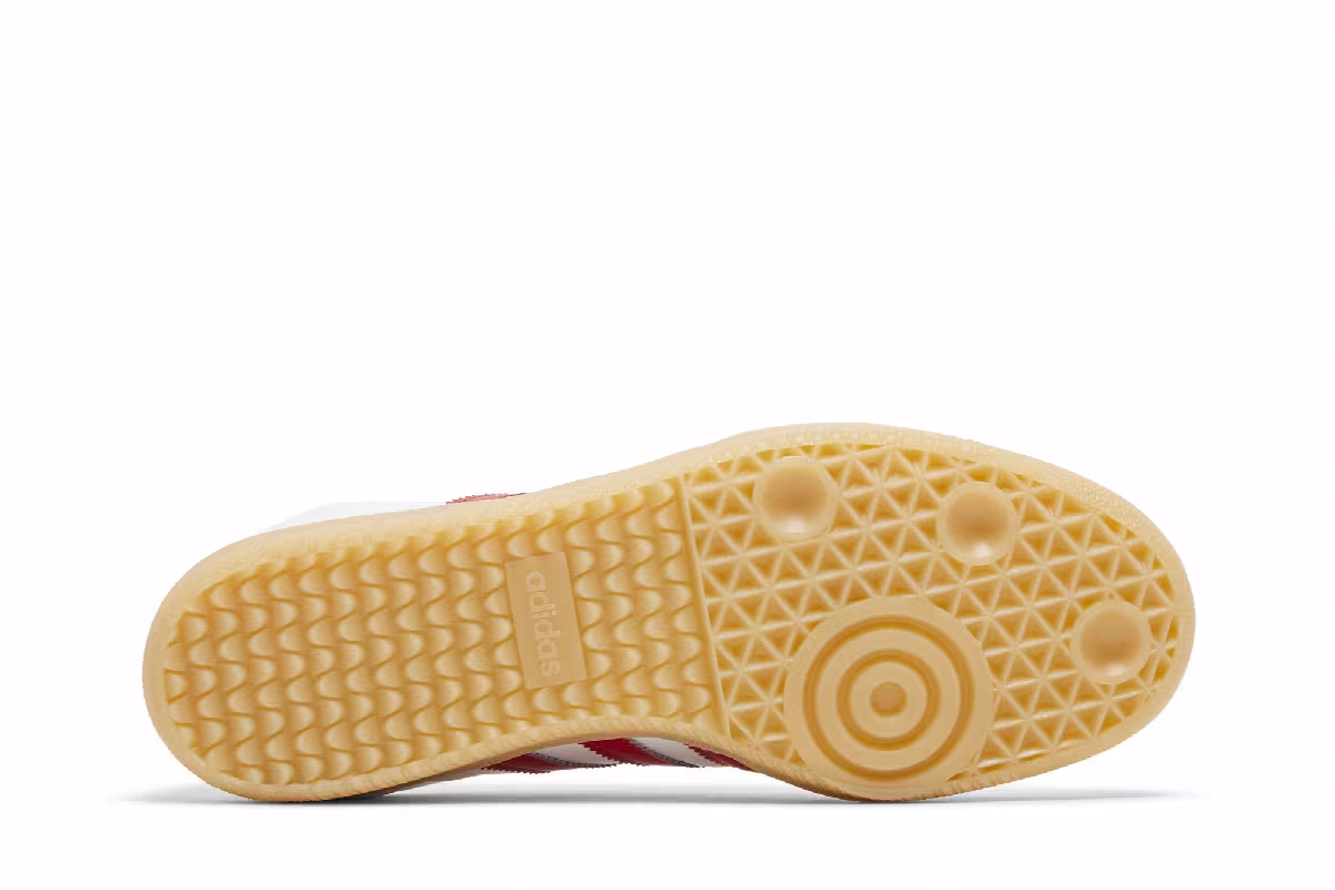 adidas Samba OG J White Collegiate Red Gum, view 5