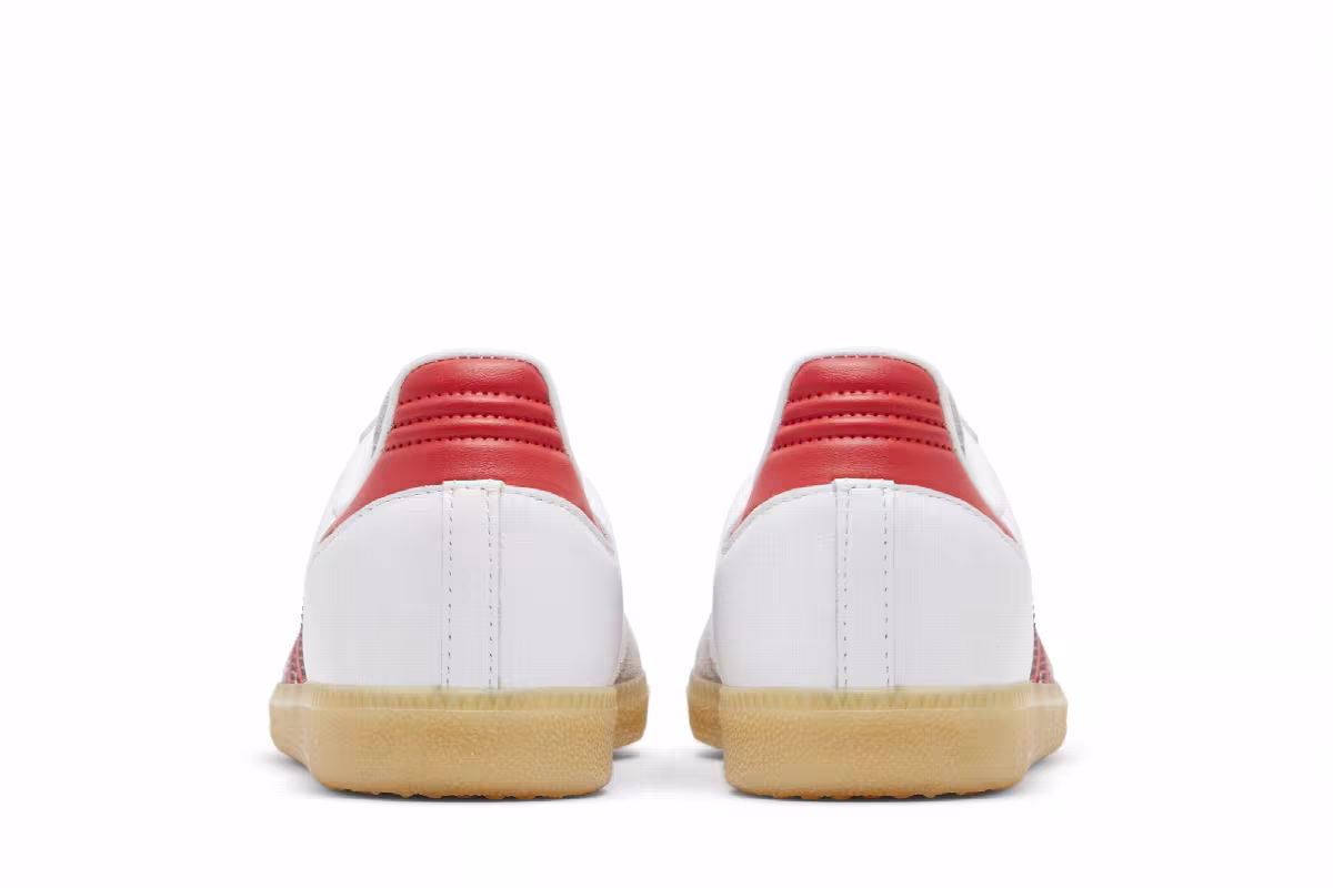adidas Samba OG J White Collegiate Red Gum, view 7