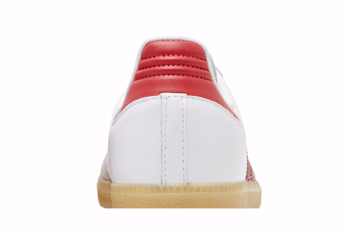 adidas Samba OG J White Collegiate Red Gum, view 8