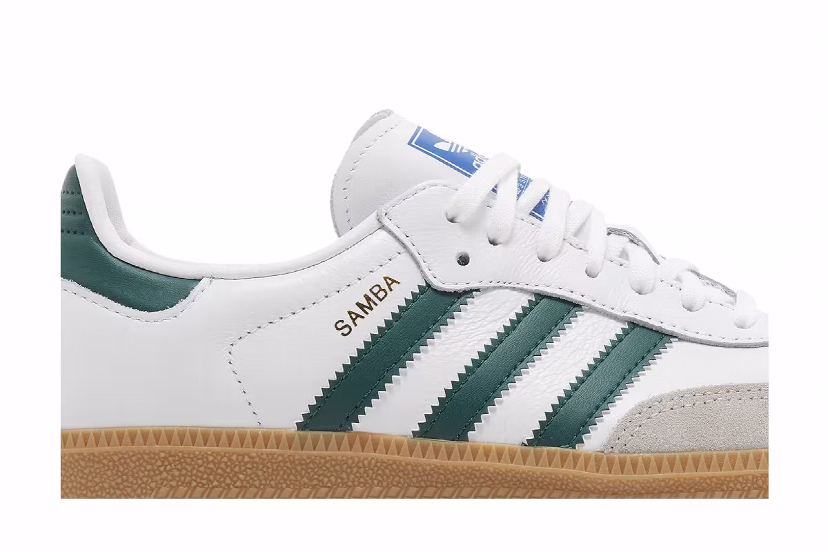 adidas Samba OG Big Kid White Collegiate Green Gum, view 3