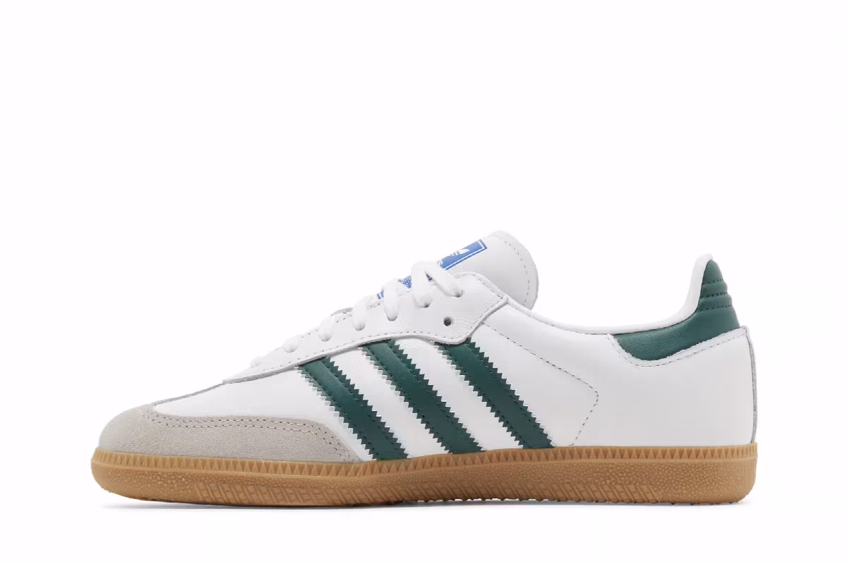 adidas Samba OG Big Kid White Collegiate Green Gum, view 4