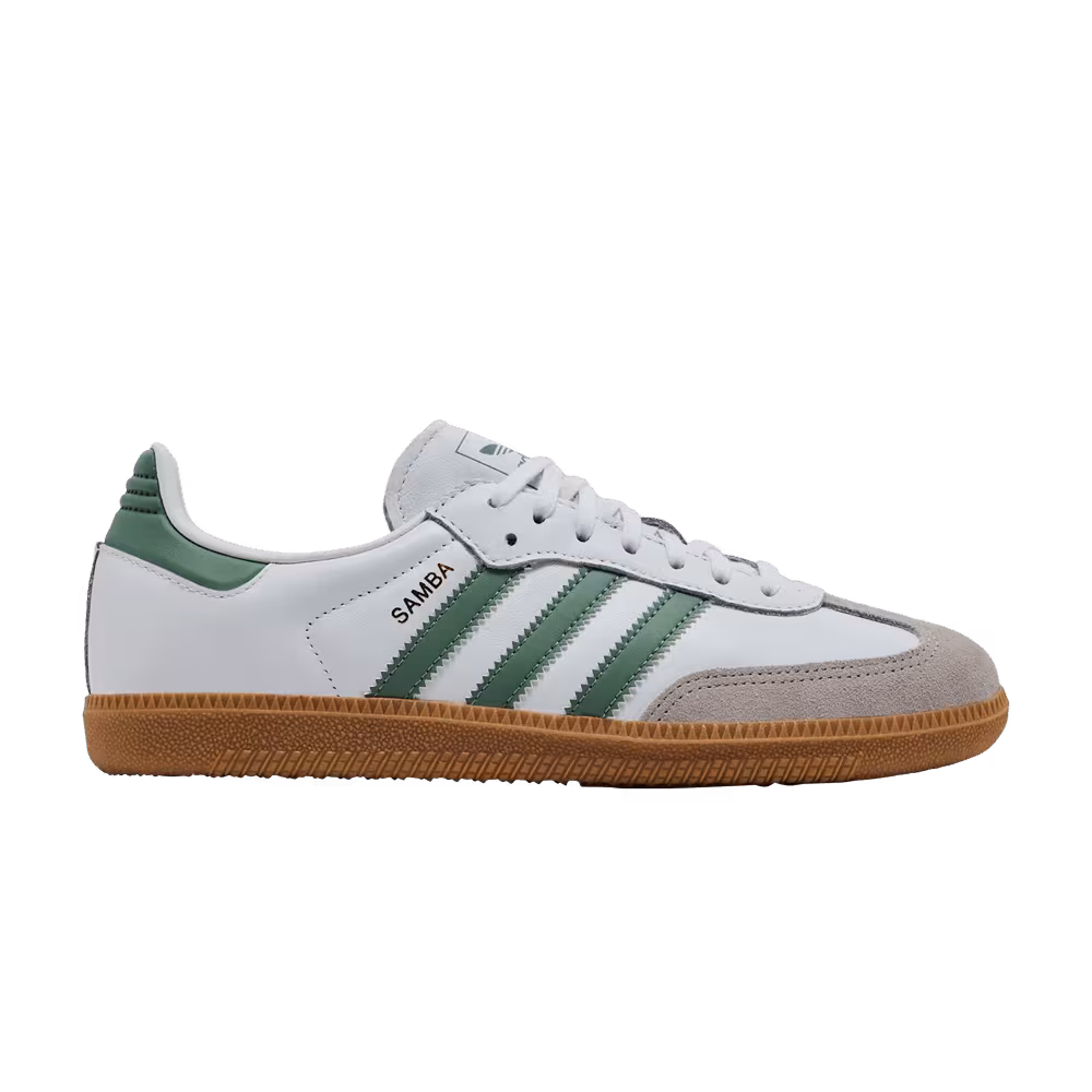 adidas Samba OG J White Silver Green