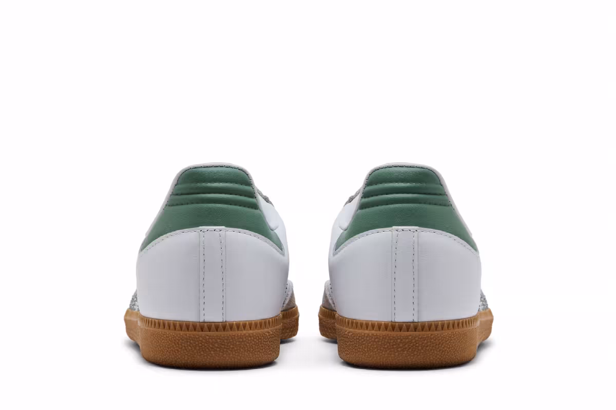 adidas Samba OG J White Silver Green, view 7