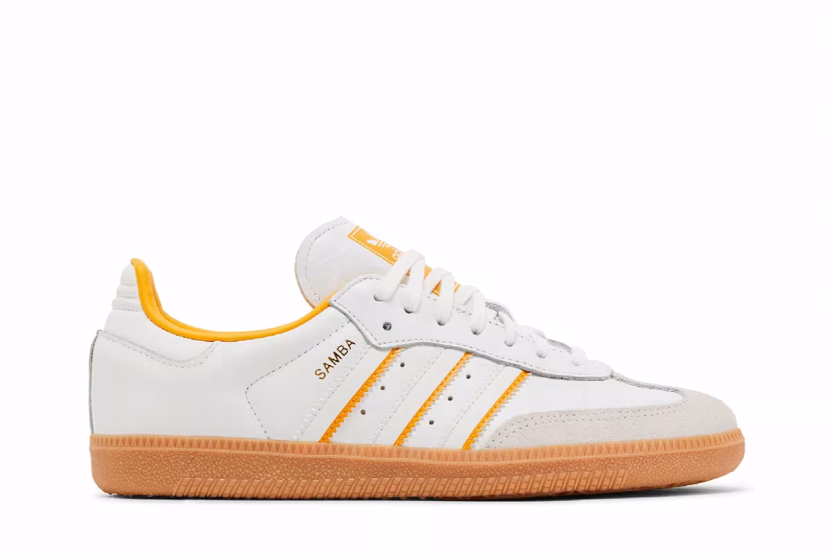 adidas Samba OG J White Crew Yellow, view 2