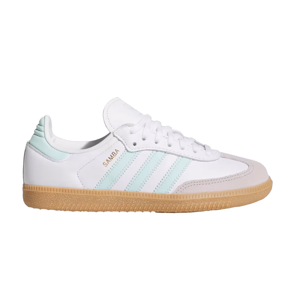 adidas Samba OG J White Semi Flash Aqua