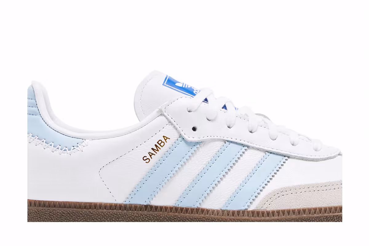 adidas Samba OG J White Clear Sky, view 3