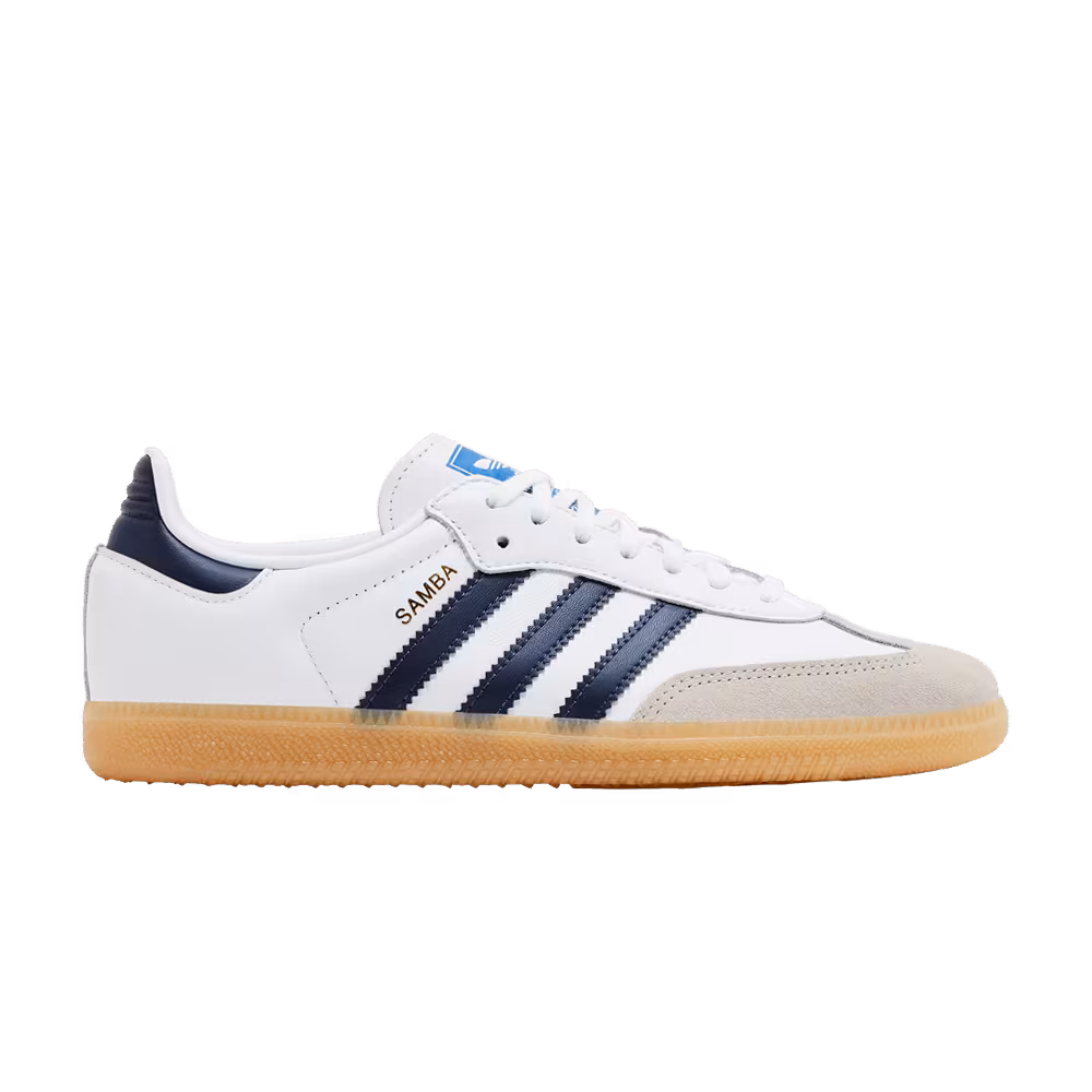 adidas Samba OG J White Collegiate Navy Gum