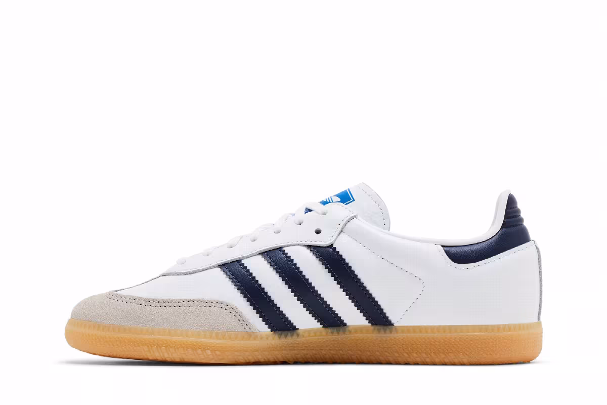 adidas Samba OG J White Collegiate Navy Gum, view 4