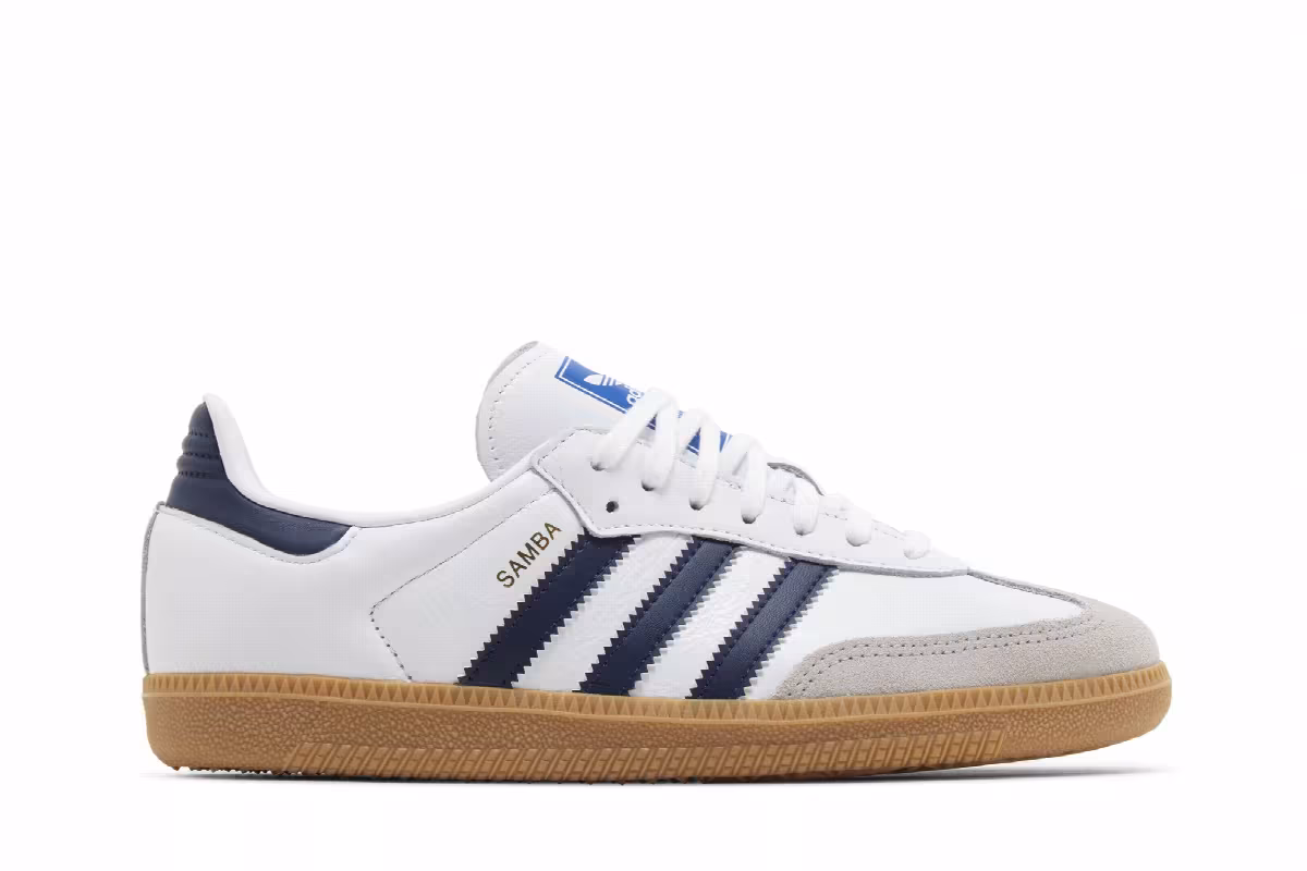 adidas Samba OG Big Kid White Night Indigo Gum, view 2