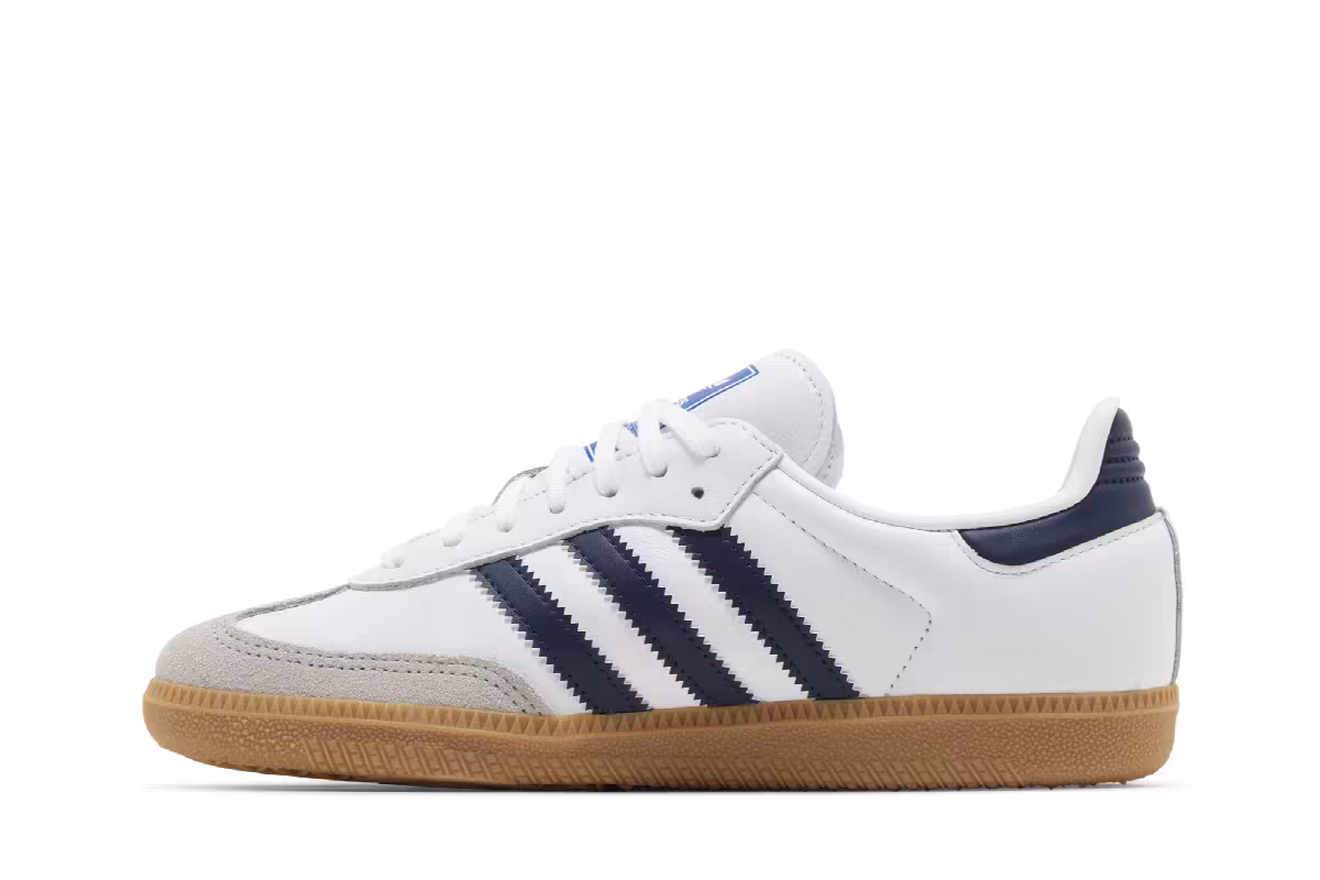 adidas Samba OG Big Kid White Night Indigo Gum, view 4
