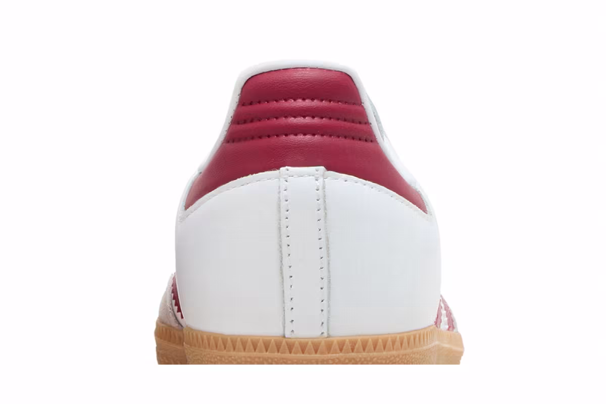 adidas Samba OG J White Collegiate Burgundy Gum, view 8