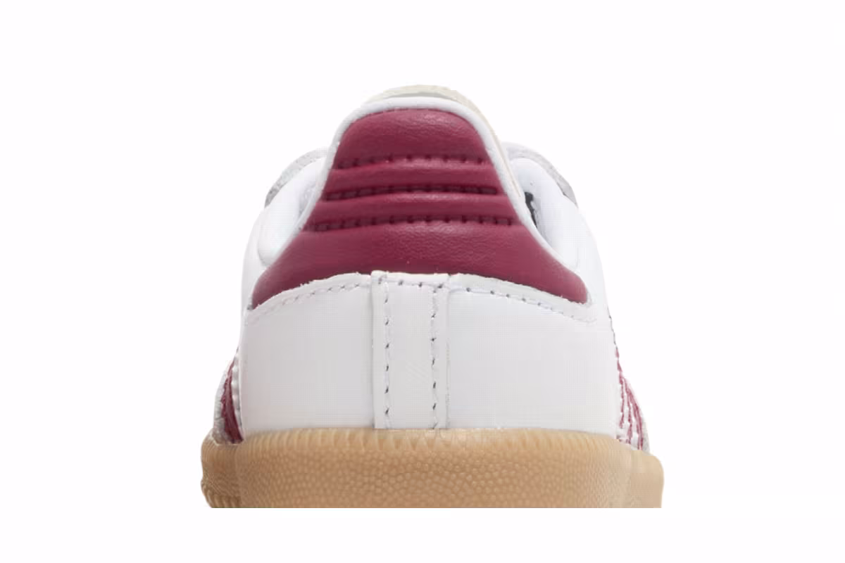 adidas Samba OG I White Collegiate Burgundy Gum, view 8