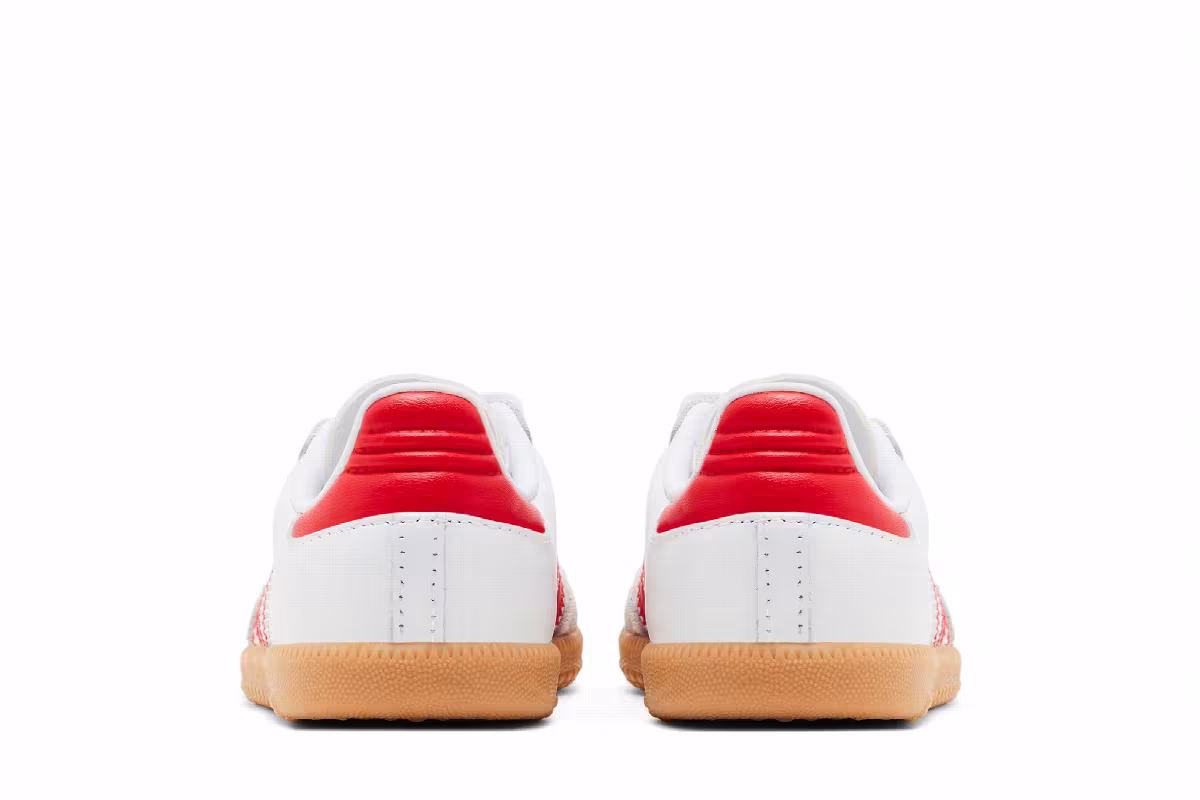 adidas Samba OG I White Collegiate Red Gum, view 7