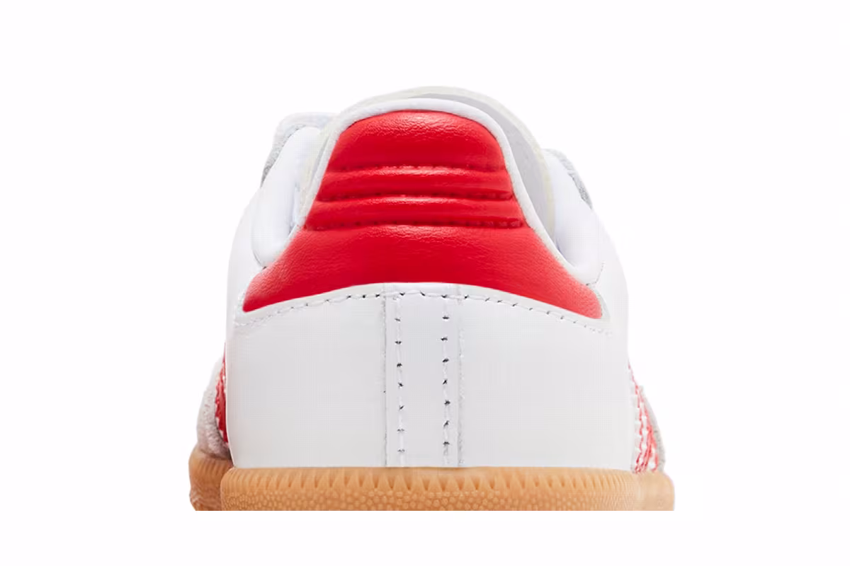 adidas Samba OG I White Collegiate Red Gum, view 8