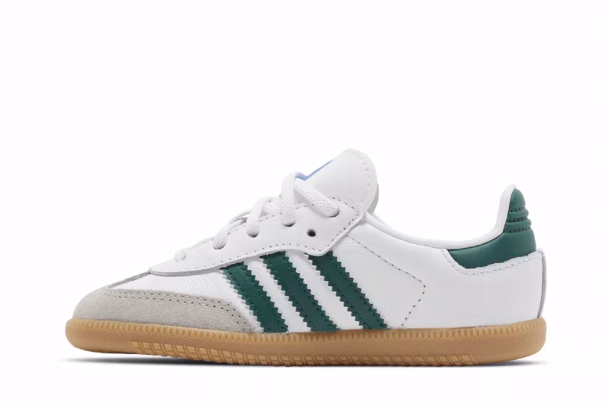 adidas Samba OG I White Collegiate Green Gum, view 4