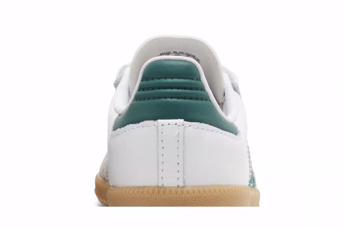 adidas Samba OG I White Collegiate Green Gum, view 8