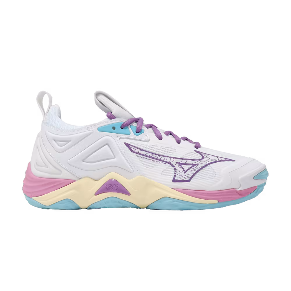 Mizuno Women's Wave Momentum 3 White Purple Blue