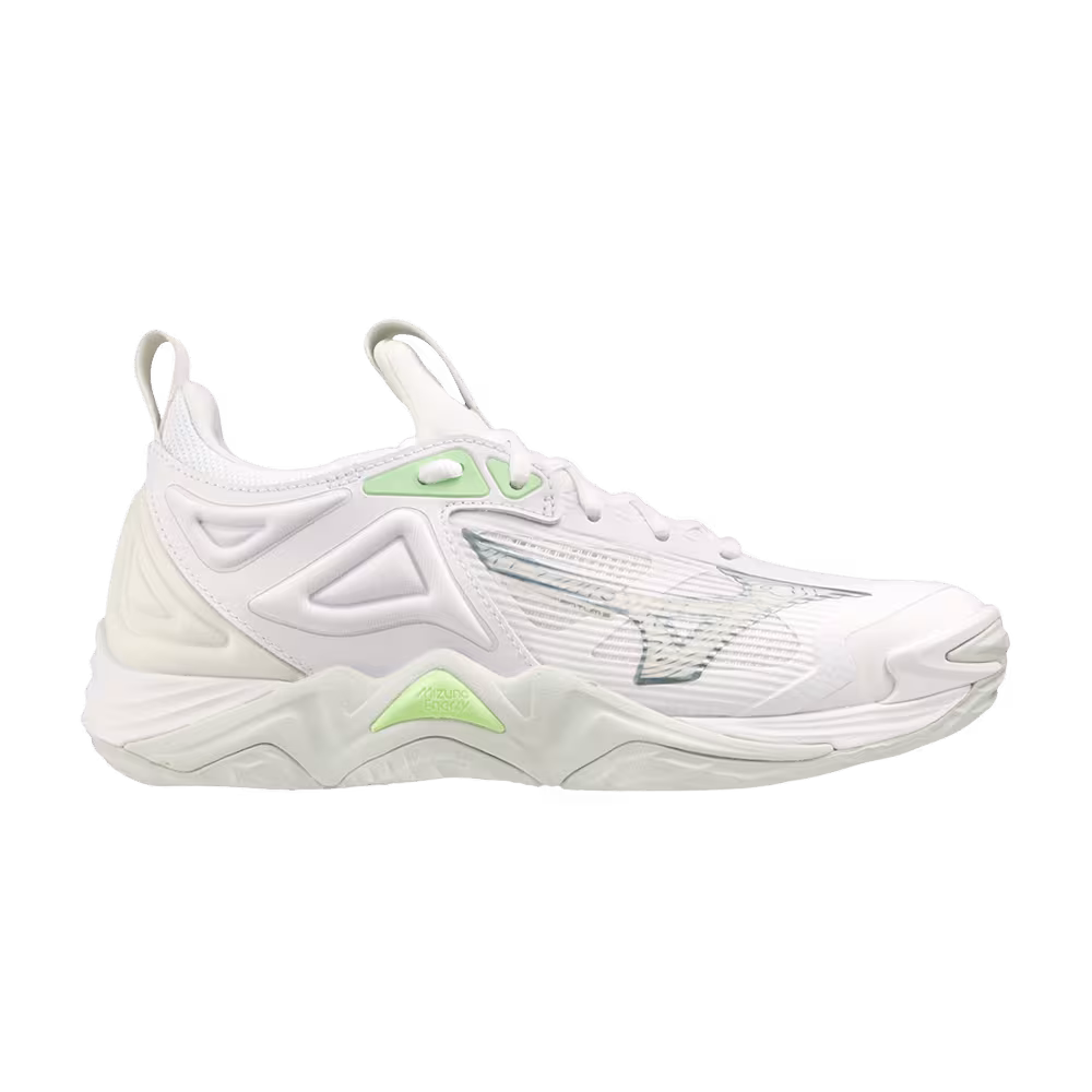 Mizuno Women's Wave Momentum 3 Snow White Limeade
