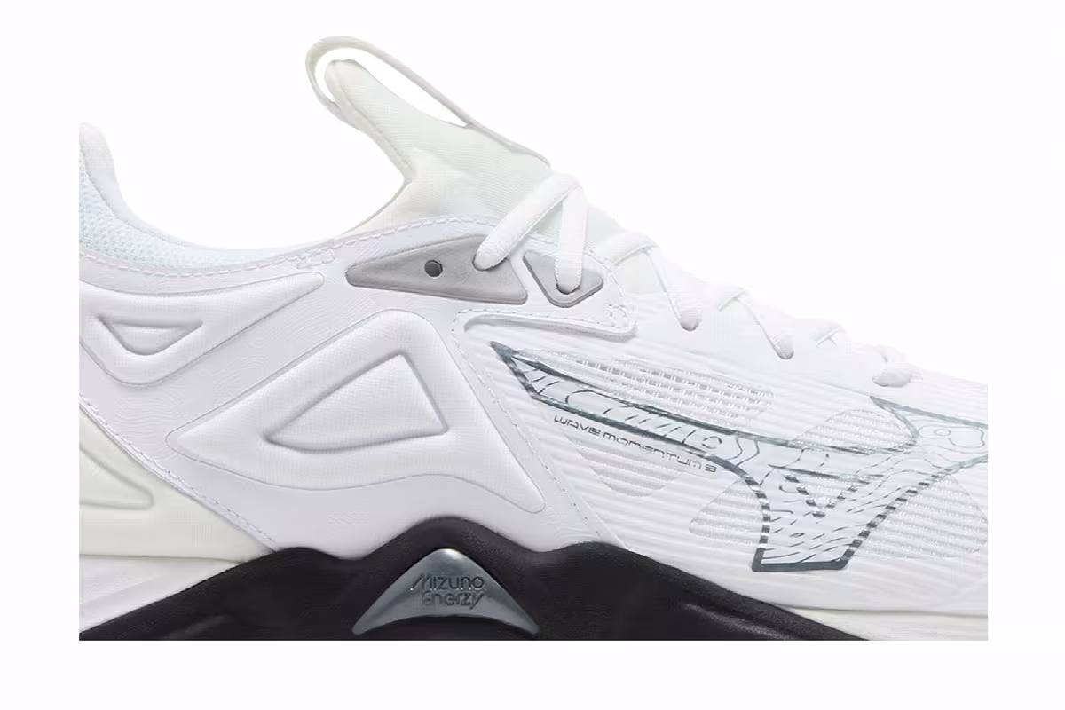 Mizuno Wave Momentum 3 White Black, view 3