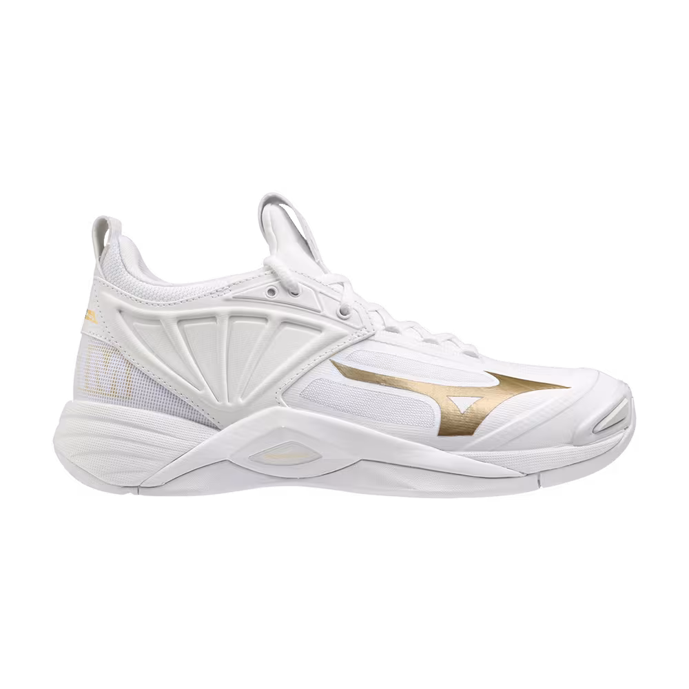 Mizuno Women's Wave Momentum 2 White Gold