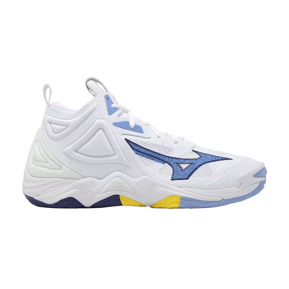 Mizuno Wave Momentum 3 Mid White Bellwether Blue