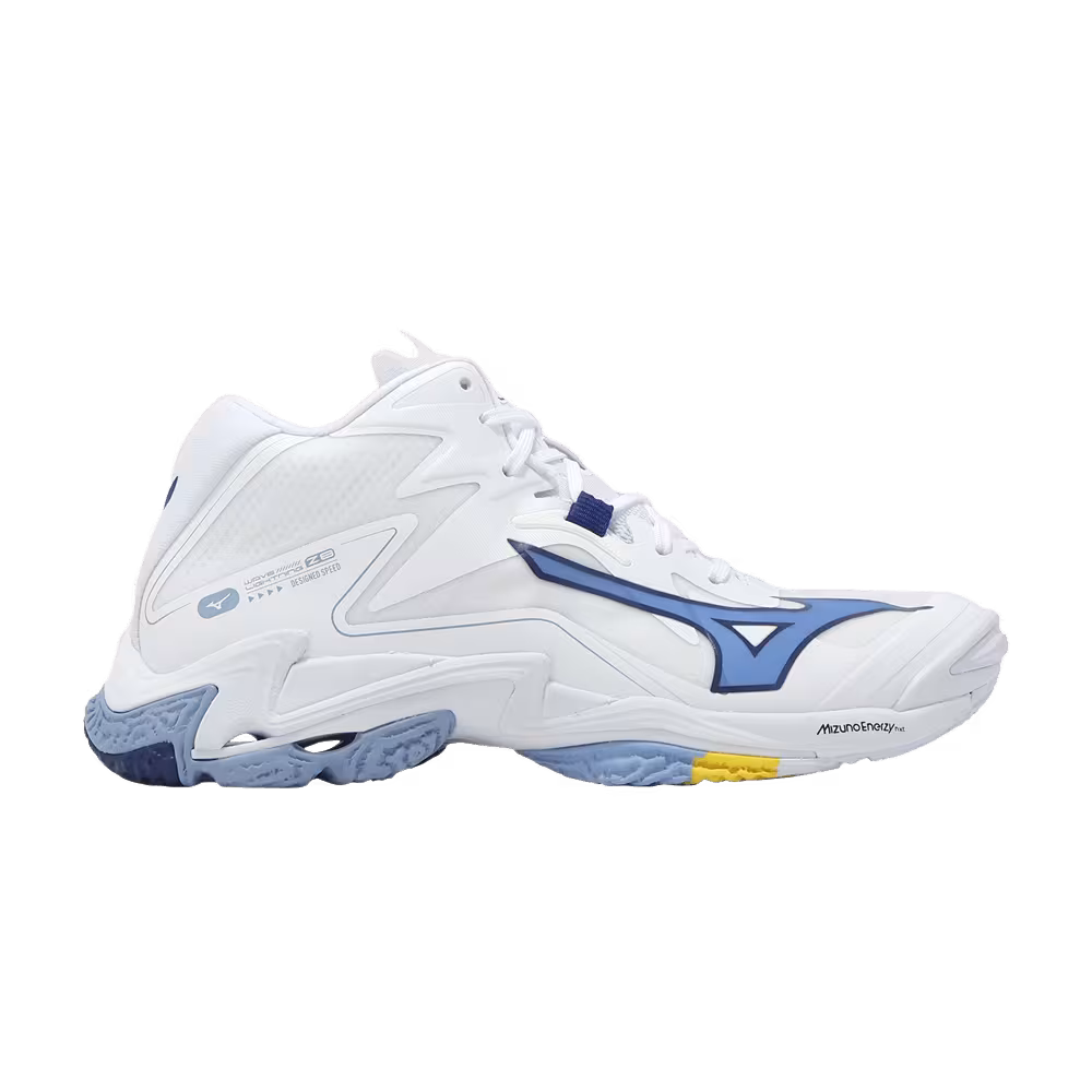 Mizuno Wave Lightning Z8 Mid White Bellwether Blue