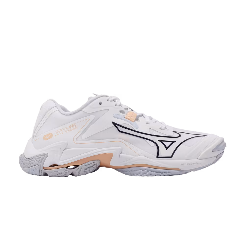 Mizuno Women's Wave Lightning Z8 White Navy Peach Parfait