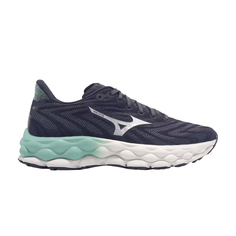 Mizuno Women's Wave Sky 8 India Ink Dusty Jade Green