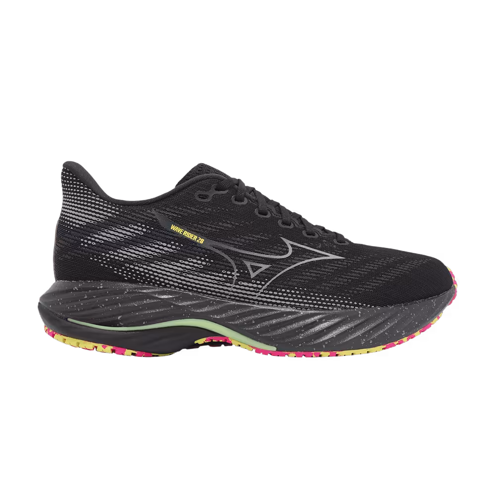 Mizuno Wave Rider 28 Black Sunny Lime