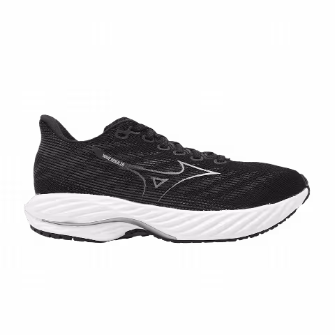 Mizuno Wmns Wave Rider 28 Super Wide 'Black Silver'