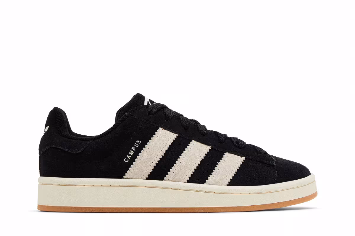 adidas Women's Campus 00s Black Cream White, view 2