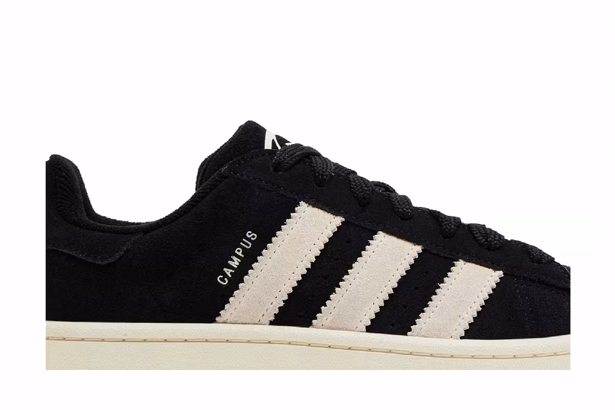adidas Women's Campus 00s Black Cream White, view 3