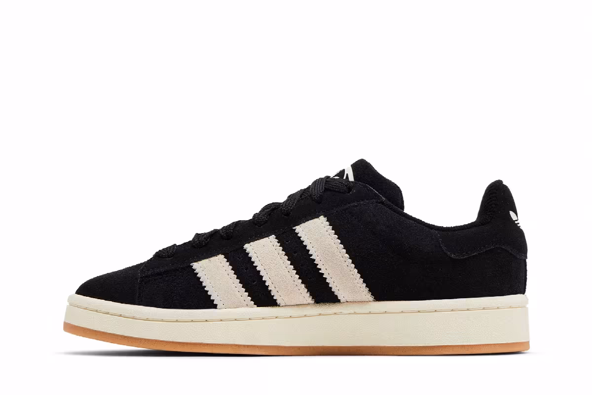 adidas Women's Campus 00s Black Cream White, view 4
