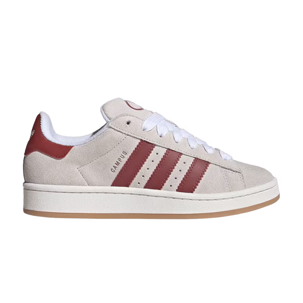 adidas Women's Campus 00s Crystal White Preloved Ruby