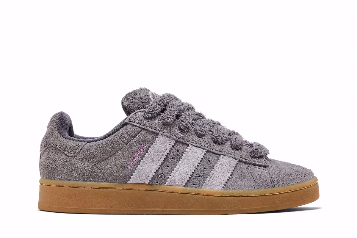 adidas Women's Campus 00s Trace Grey Preloved Purple, view 2