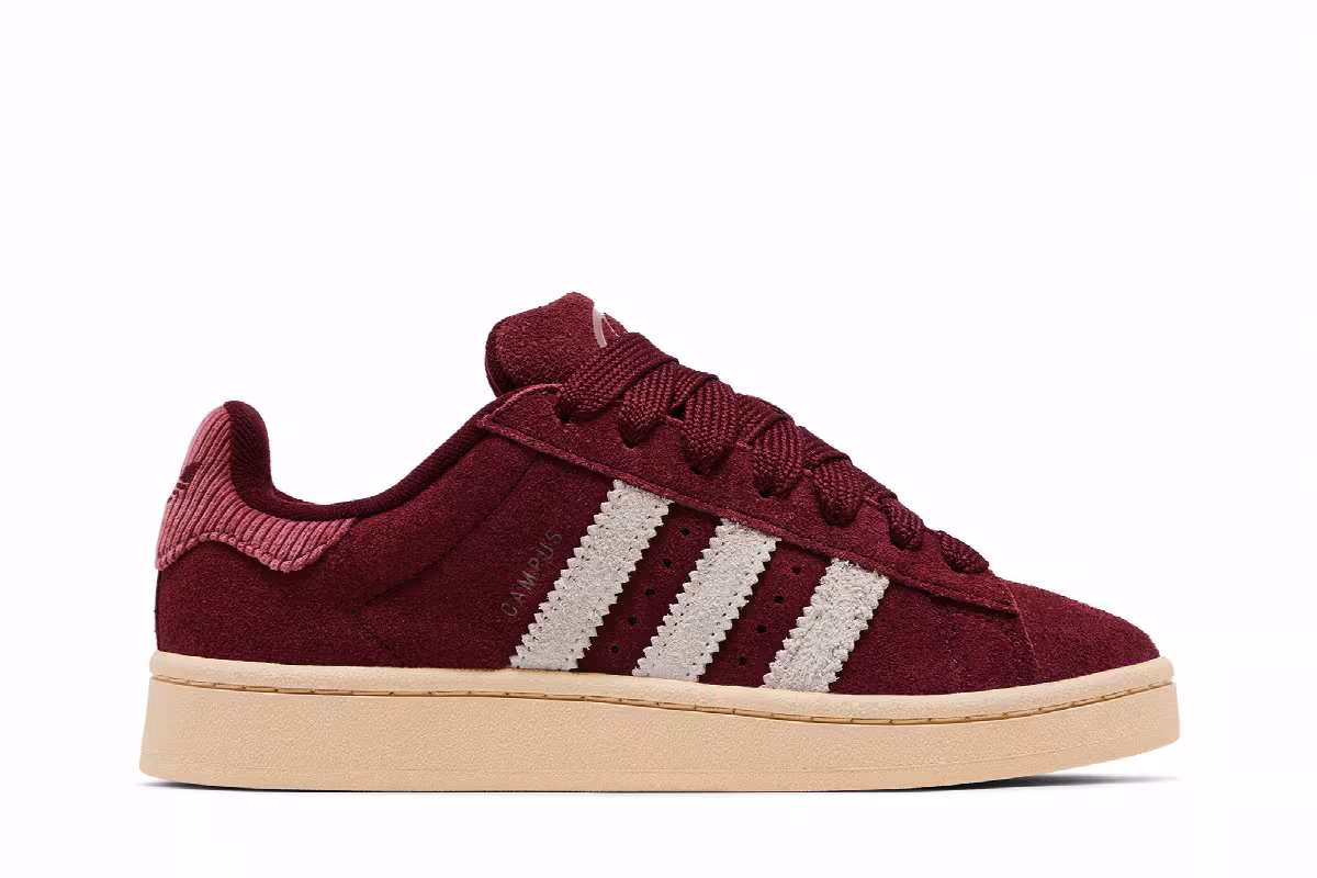 adidas Women's Campus 00s Shadow Red Off White, view 2