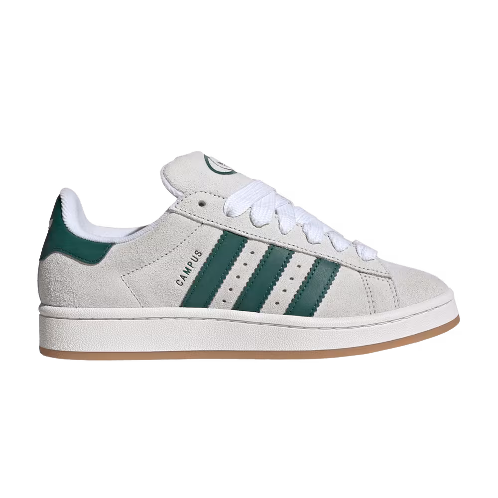 adidas Women's Campus 00s Crystal White Collegiate Green