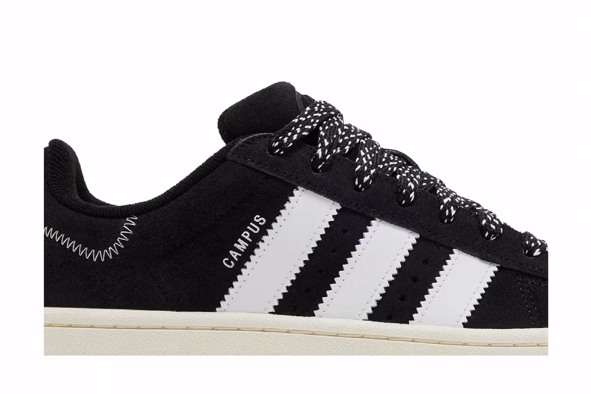 adidas Women's Campus 00s Black White, view 3