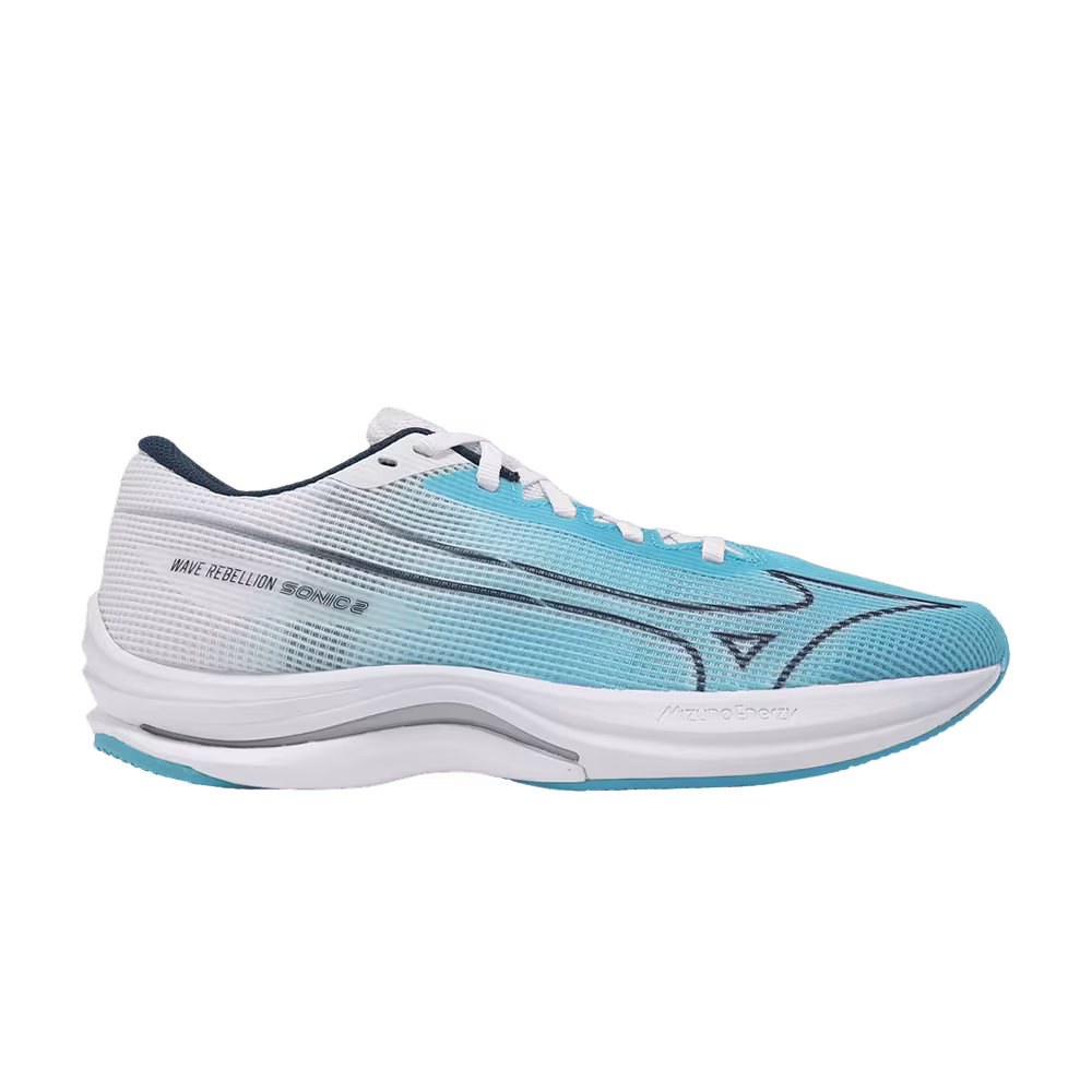 Mizuno Women's Wave Rebellion Sonic 2 River Blue White