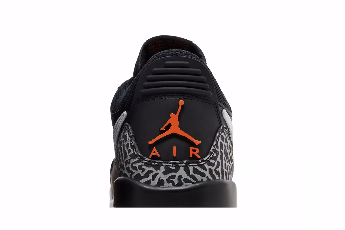 Air Jordan Legacy 312 Low GS Black White Safety Orange, view 8