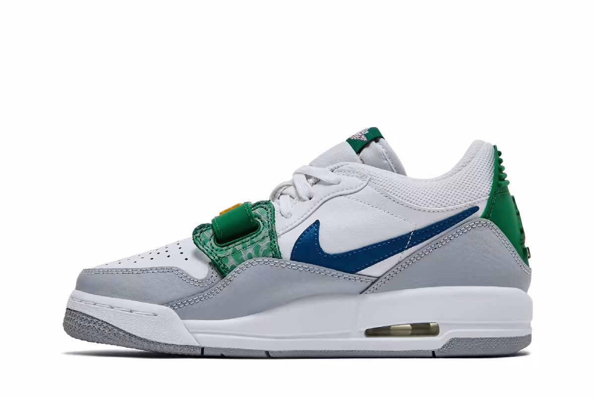 Air Jordan Legacy 312 Low GS White Pine Industrial Blue, view 4