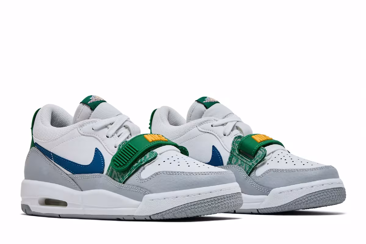 Air Jordan Legacy 312 Low GS White Pine Industrial Blue, view 9