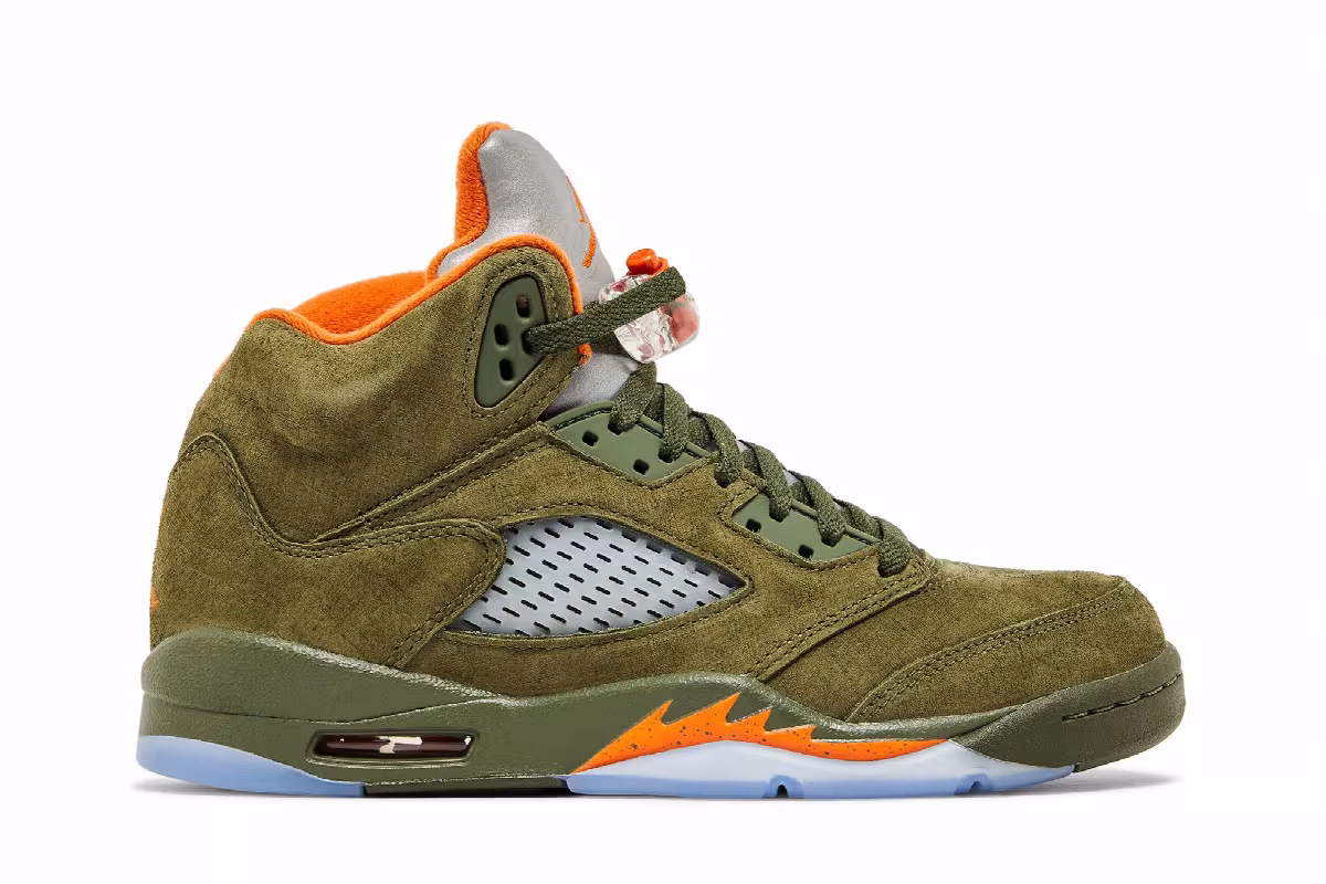Air Jordan 5 GS Olive 2024, view 2