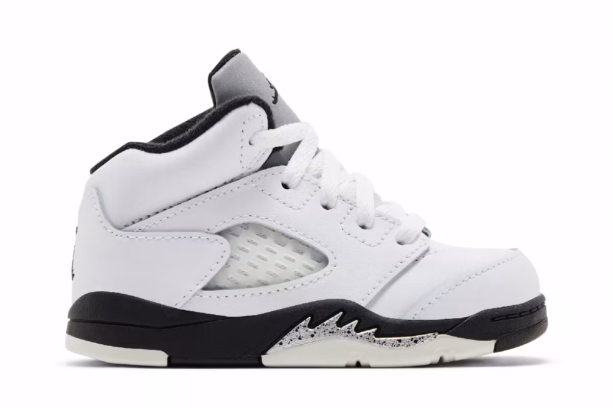 Air Jordan 5 TD White Black, view 2