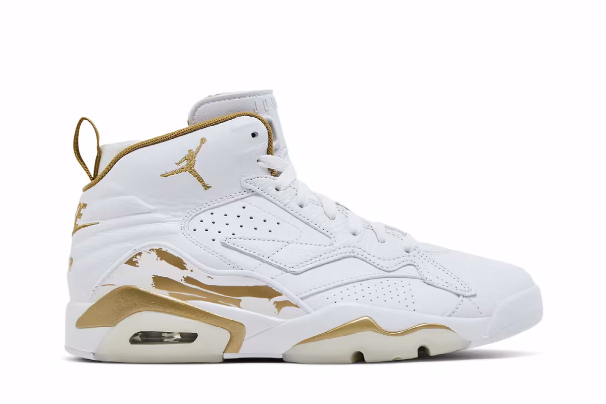 Air Jordan MVP White Metallic Gold, view 2