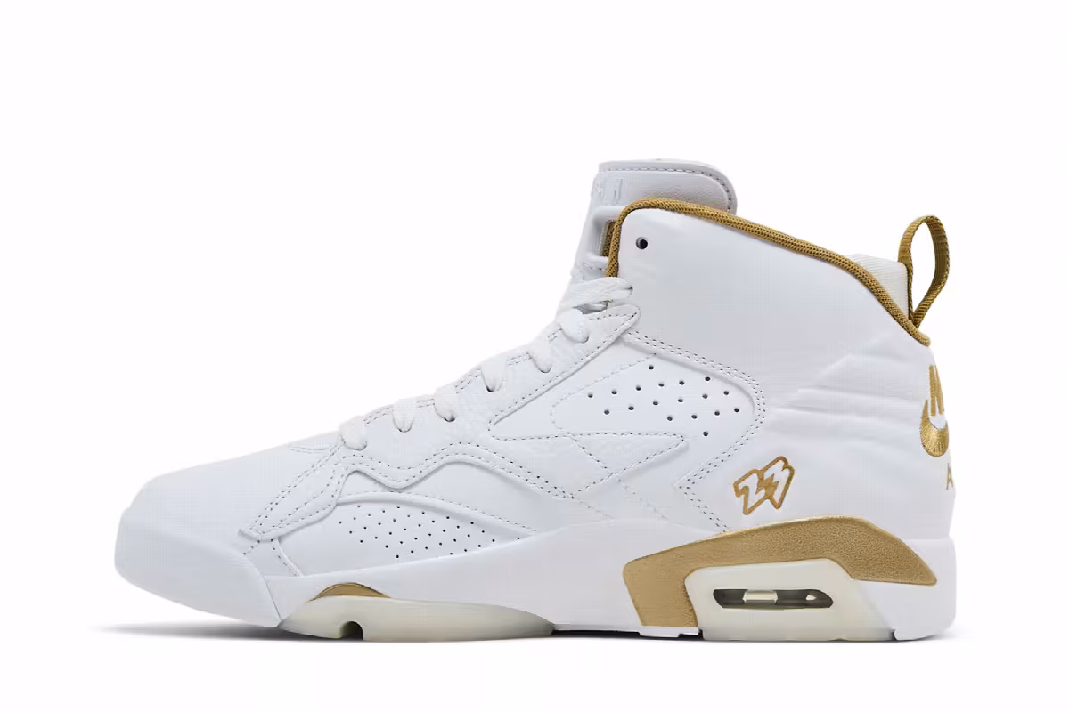 Air Jordan MVP White Metallic Gold, view 4