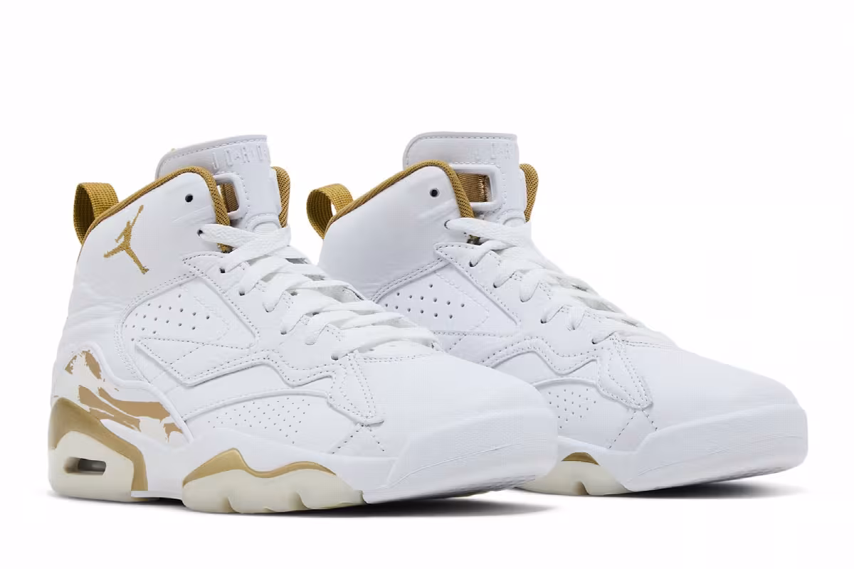 Air Jordan MVP White Metallic Gold, view 9