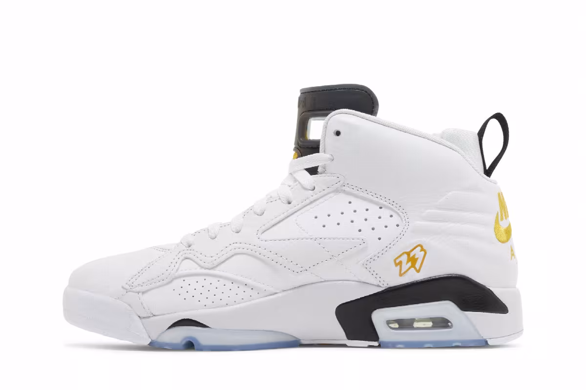 Air Jordan MVP White Yellow Ochre, view 4
