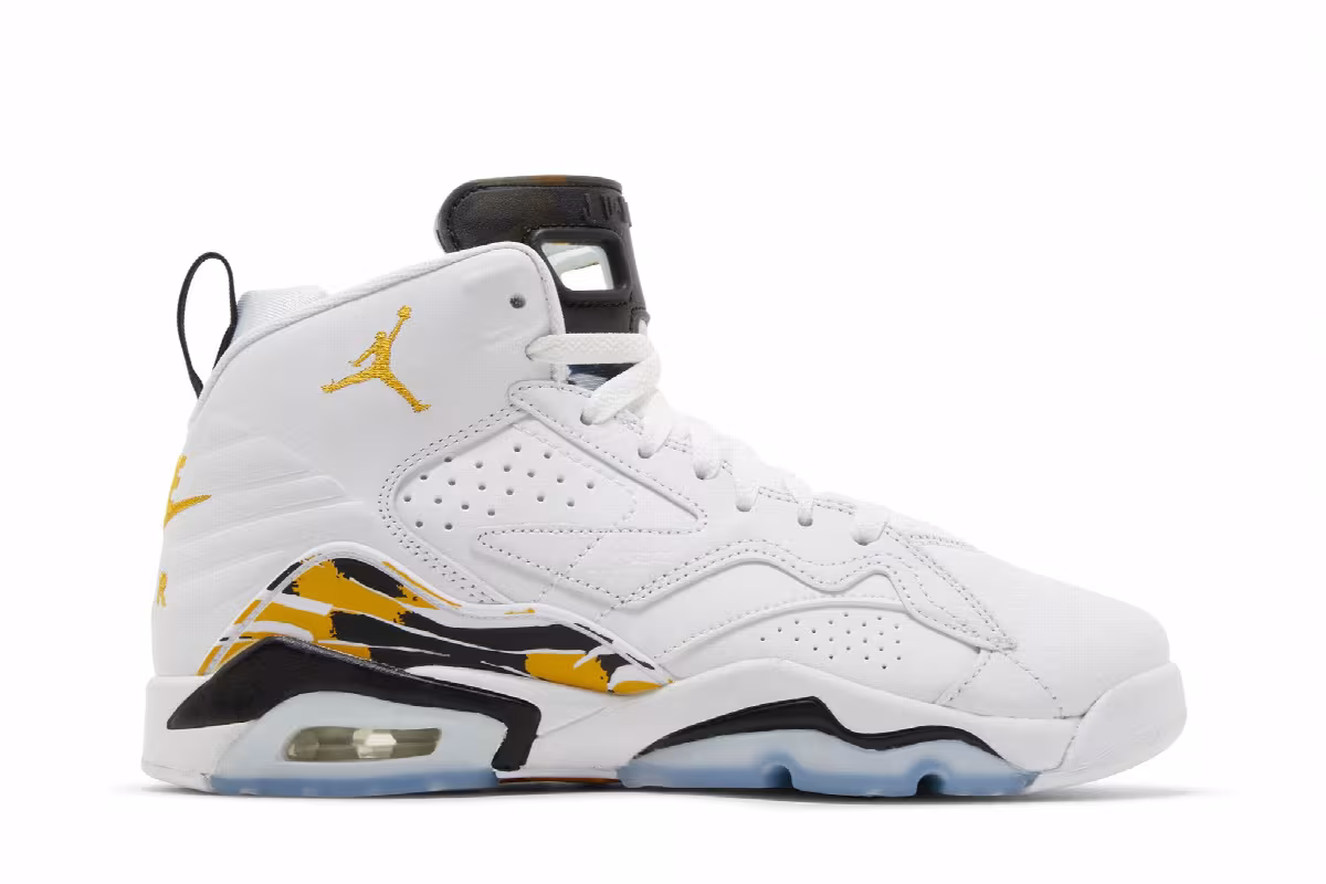 Air Jordan MVP GS White Yellow Ochre, view 2