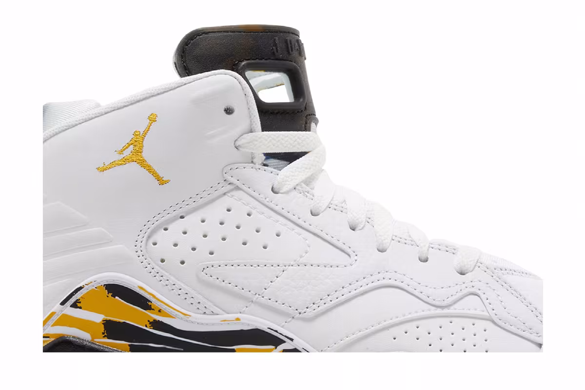 Air Jordan MVP GS White Yellow Ochre, view 3